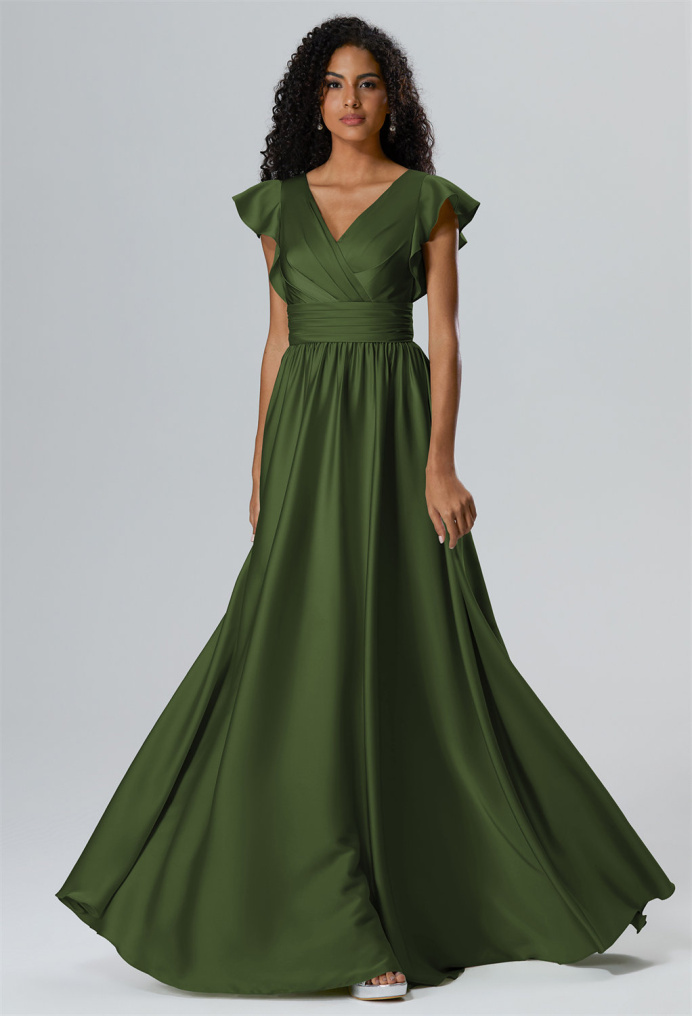 AW Willow Green Olive  Wedding Guest Dresses